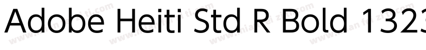 Adobe Heiti Std R Bold 13236字体转换